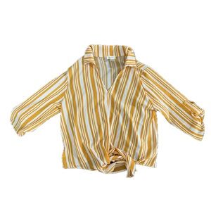 Striped Yellow and White Shirt